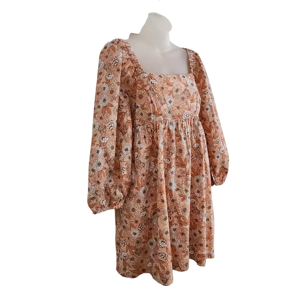 NEW J. Crew Squareneck Cotton Poplin Babydoll Dress in Zinnia Floral Size M NWT - Picture 6 of 11